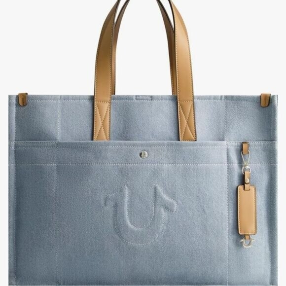 TRUE RELIGION STITCHED HORSESHOE LARGE TOTE BAG 🆕NWT/FAST SHIPPING😮‍💨⚡🚚 - Picture 2 of 16